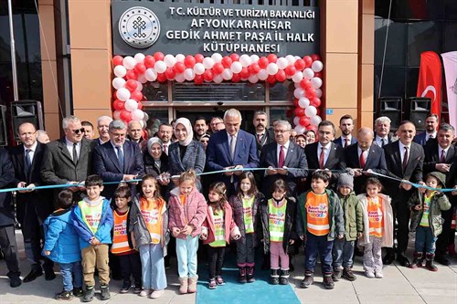 Gedik Ahmet Paşa İl Halk Kütüphanesi’nin Açılışını Kültür ve Turizm Bakanı Mehmet Nuri Ersoy Yaptı